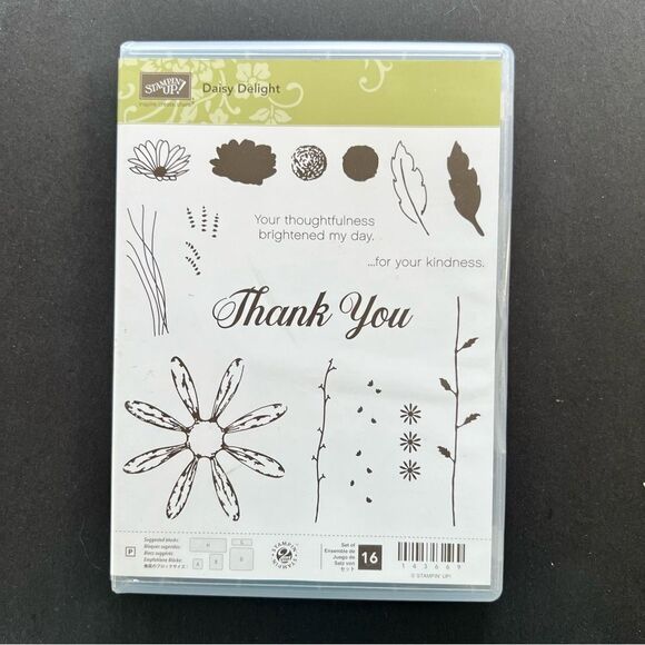 Stampin’ Up! Clear Stamp Set called Daisy Delight 16 stamps - Picture 1 of 4